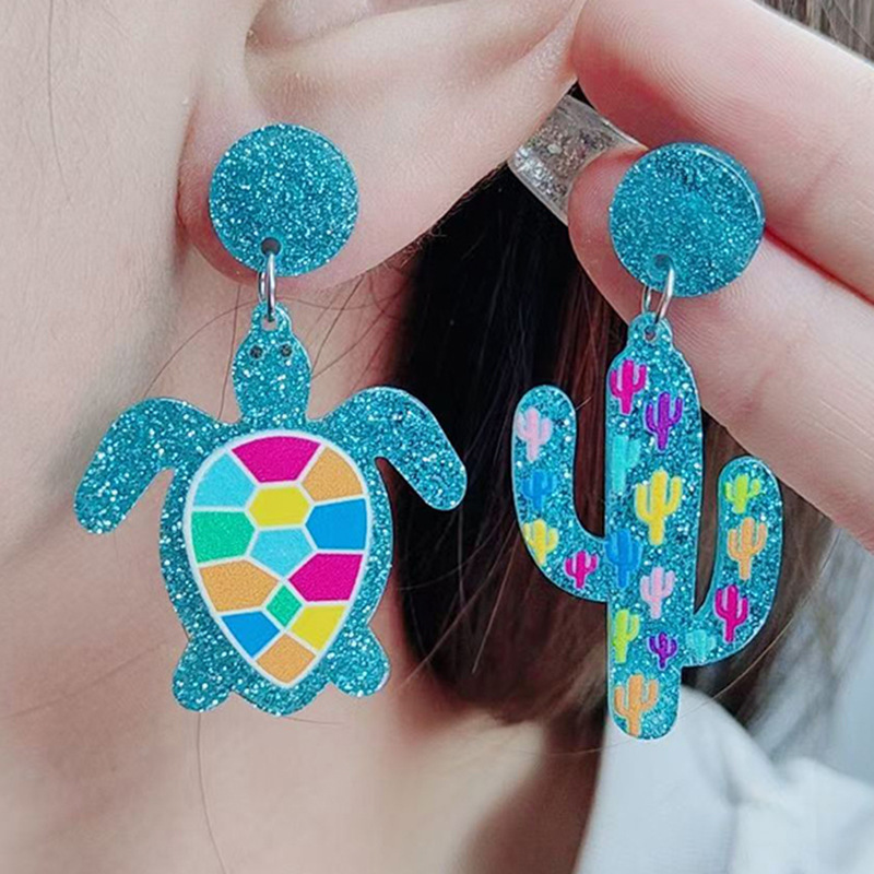 Fashion Cactus Acrylic Cactus Earrings