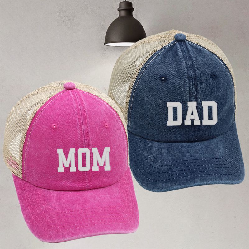 Fashion Mom Rose Red Cotton Soft Top Embroidered Baseball Cap