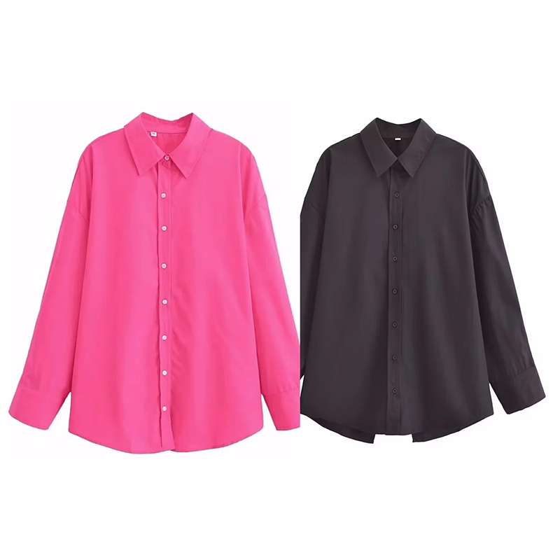 Camisa Con Botones Y Solapa Tejida