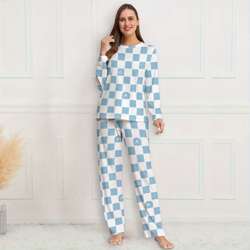 Conjunto De Pijama Con Pantalón Y Top A Cuadros De Poliéster