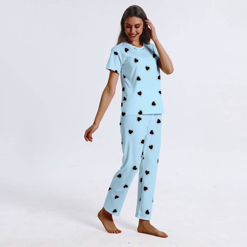 Conjunto De Pijama Con Pantalón Y Top Estampado De Poliéster