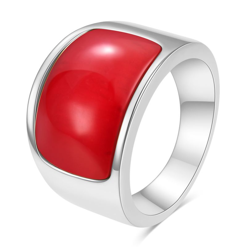 Anillo Ojo De Gato Curvo De Acero Inoxidable
