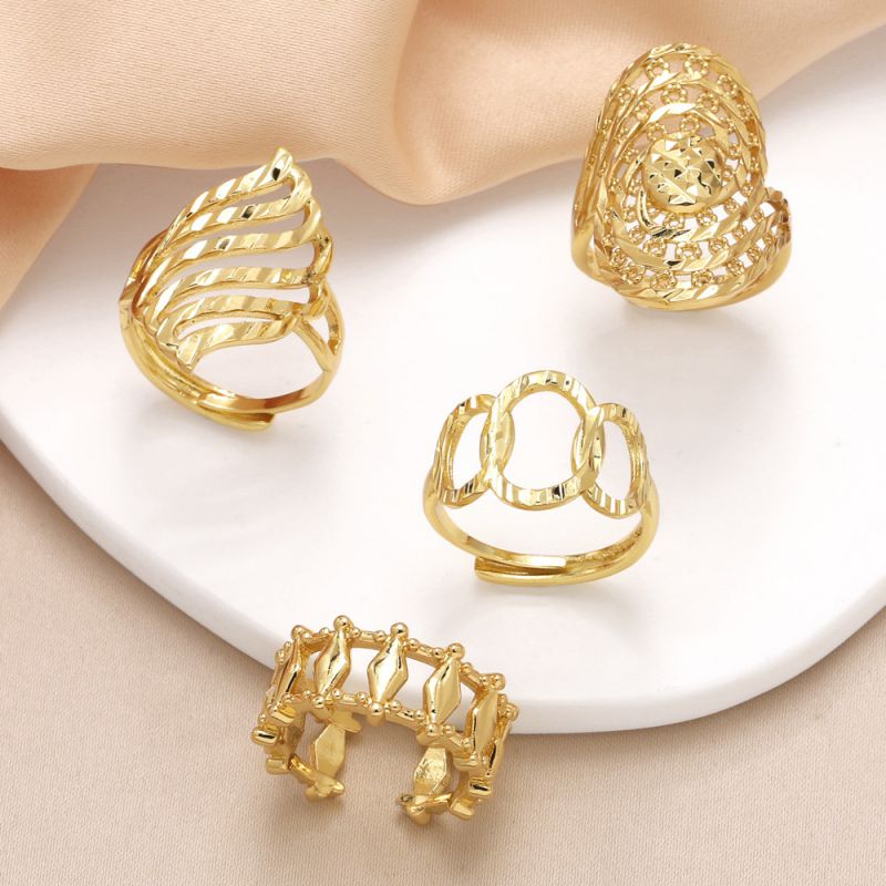 Fashion A Copper Plated Polished Geometric Open Ring