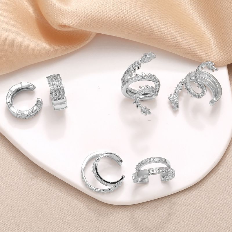 Fashion A Copper Diamond C-shaped Ear Clip
