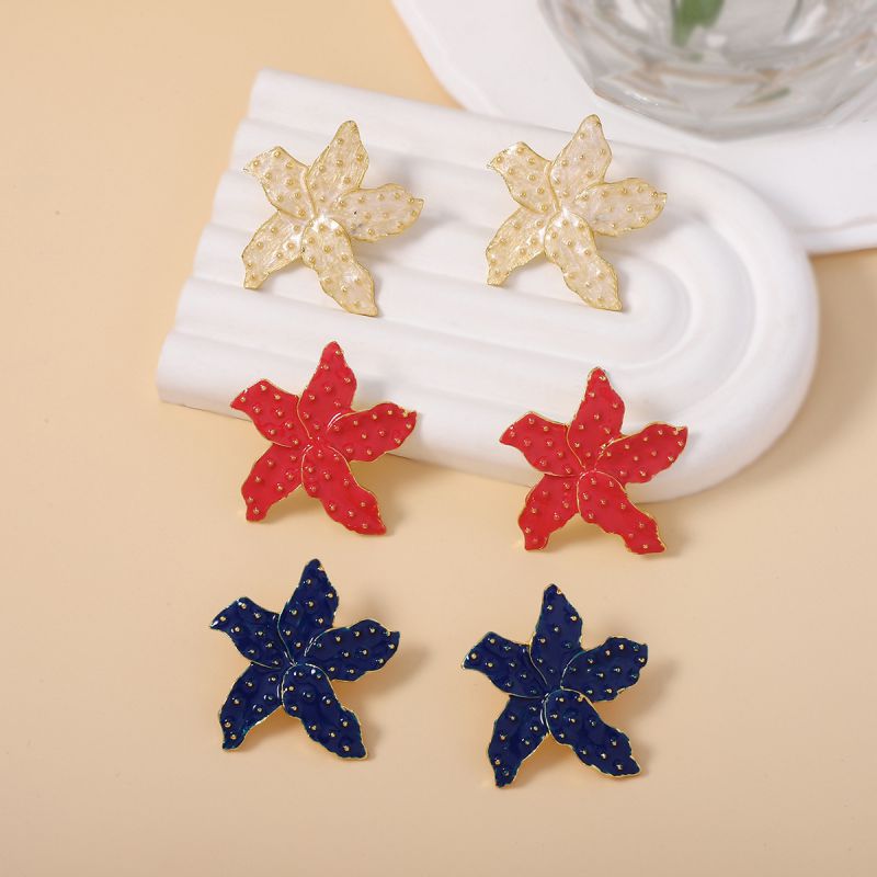 Pendientes De Estrella De Mar De Aleación