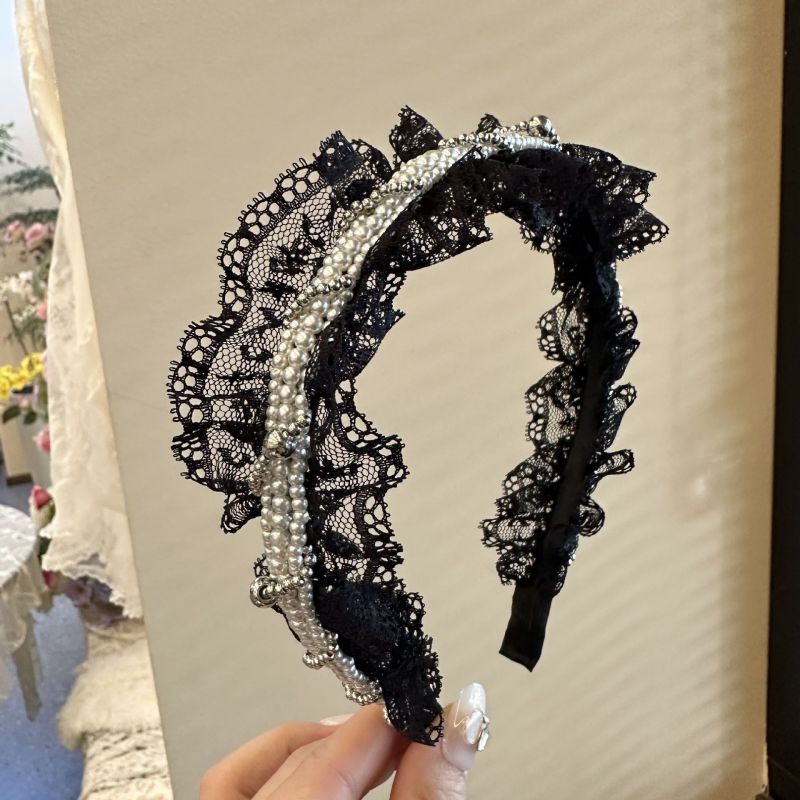 Diadema De Perlas De Encaje