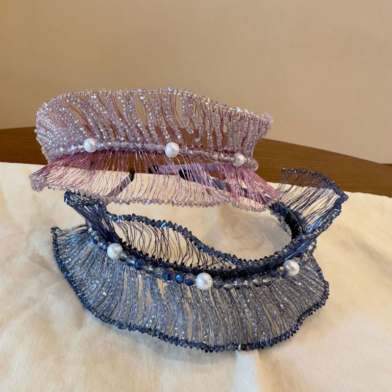 Diadema Hueca Trenzada De Cristal 3d