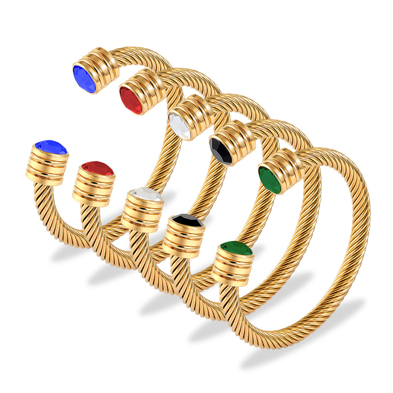 Pulsera De Alambre Trenzado De Acero Titanio.