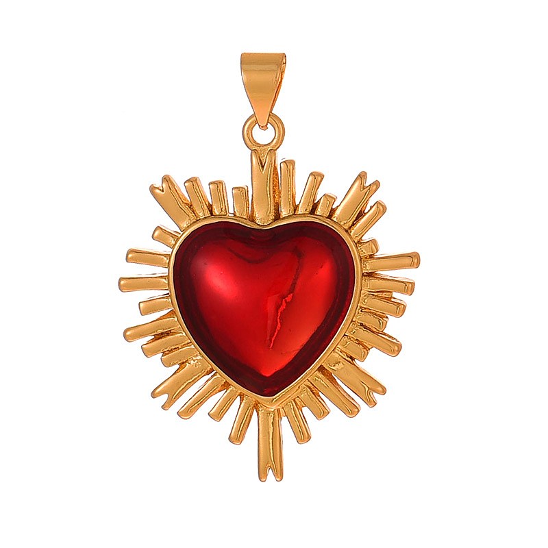 Accesorios De Cobre Con Colgante De Amor Con Goteo De Aceite Irregular