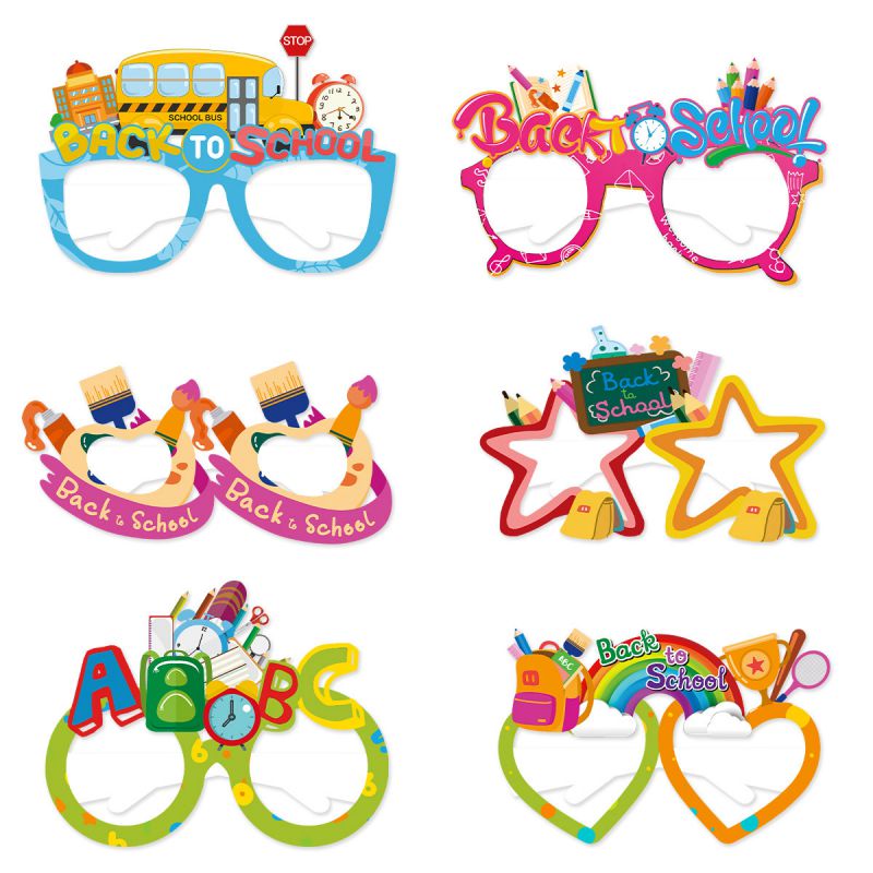 Fashion Back To School Glasses Style 1 Paper Cartoon Glasses
