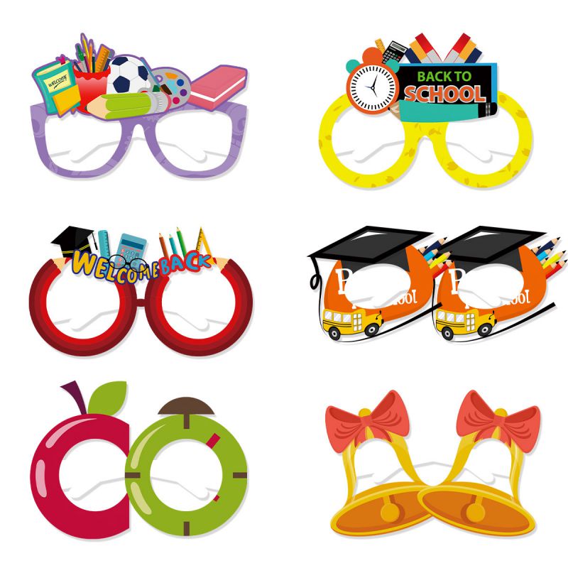 Fashion Back To School Glasses Paper Cartoon Glasses