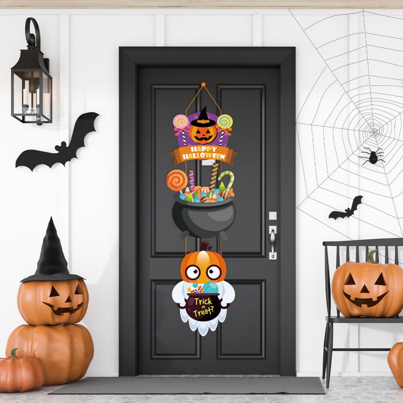 Fashion Pumpkin Door Hanging Halloween Pumpkin Bat Door Hanging