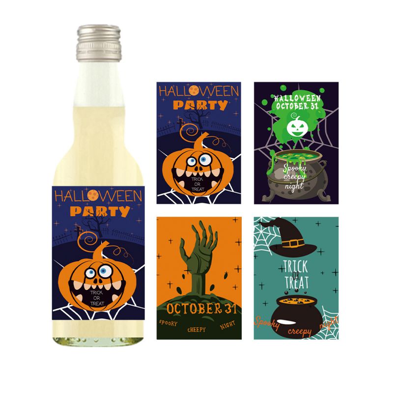 Fashion Style 1 (9.5*6.6cm) Halloween Print Water Bottle Tags