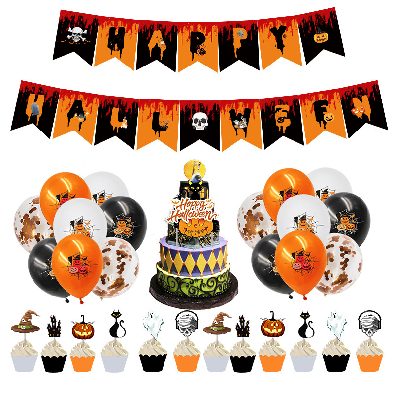 Fashion Pull The Flag Halloween Blood Stains Flag Banner