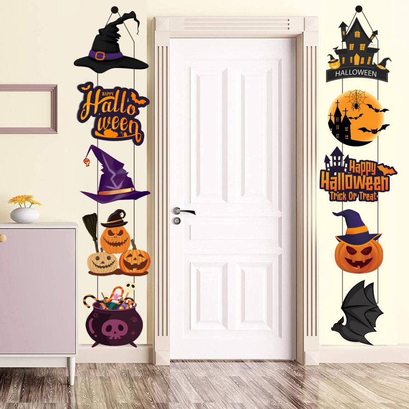 Fashion 10pcs/set Halloween Pumpkin Door Hanging