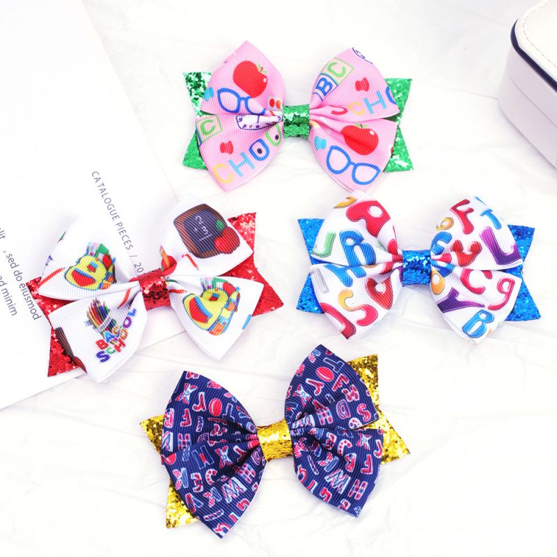 Fashion Blue Children's Bow Hairpin