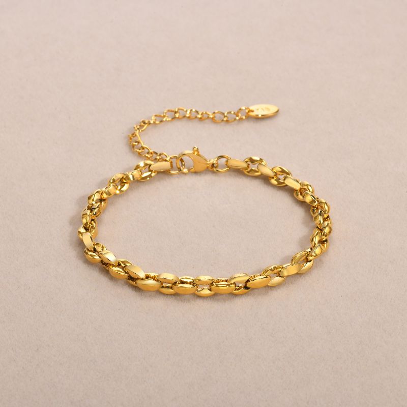 Fashion Gold Stainless Steel Geometric Bracelet