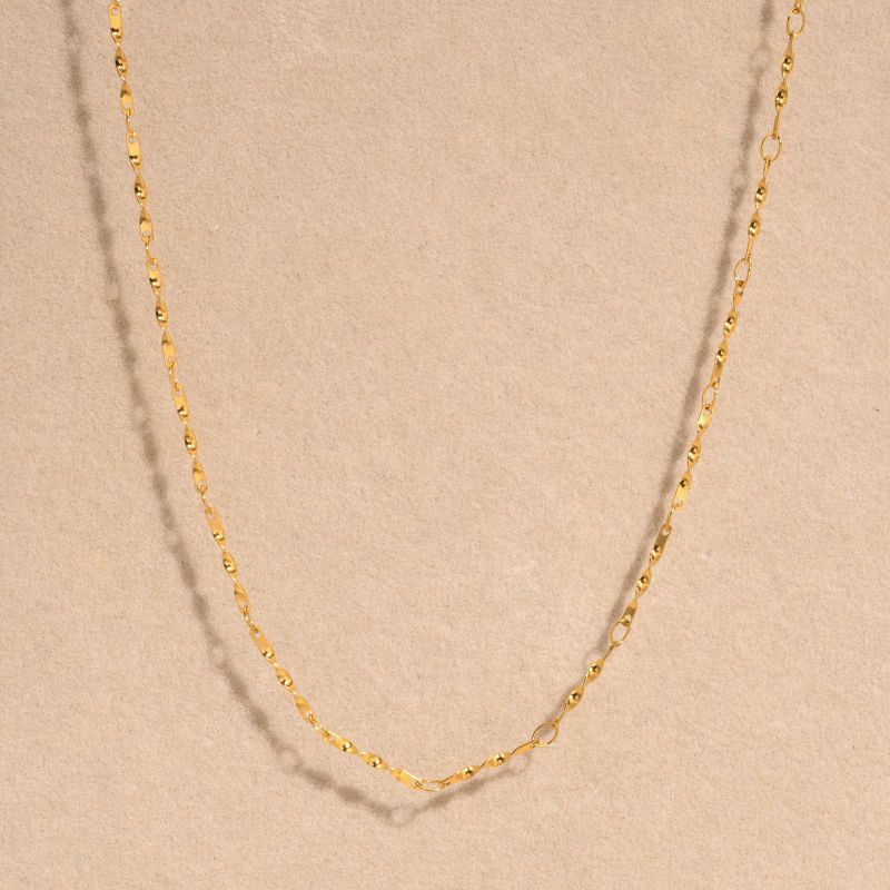 Fashion Gold Stainless Steel Geometric Chain Necklace