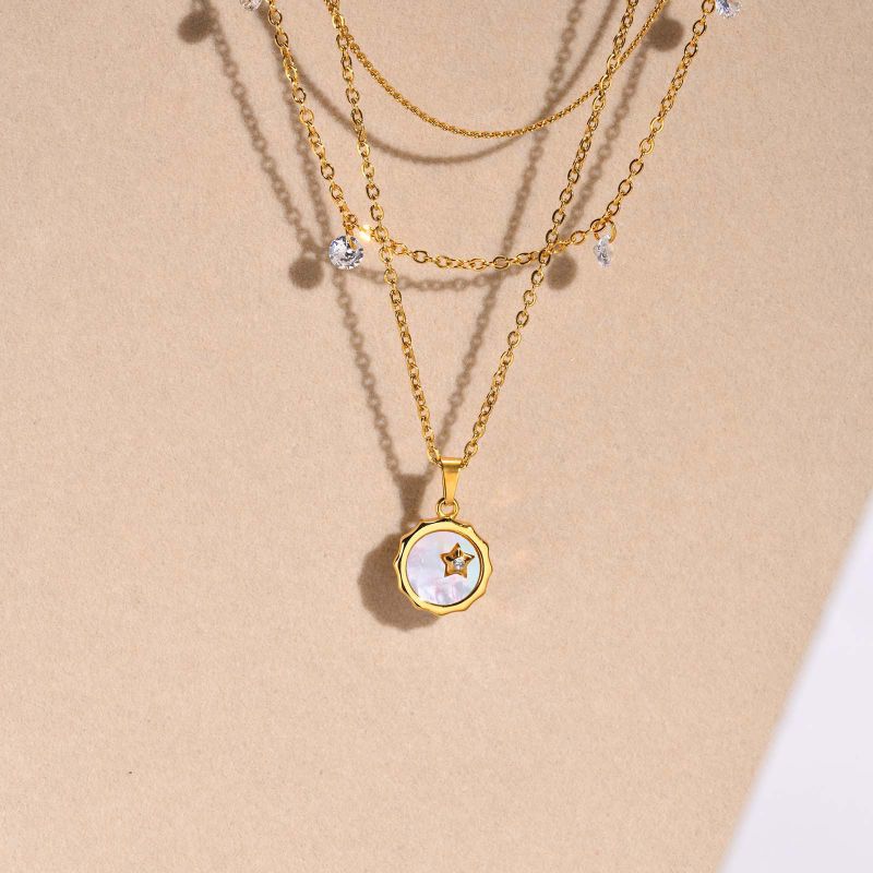 Fashion Star Pendant Titanium Steel Diamond Star Pendant