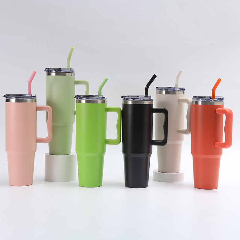 Fashion Black Stainless Steel Large Capacity Thermos Cup