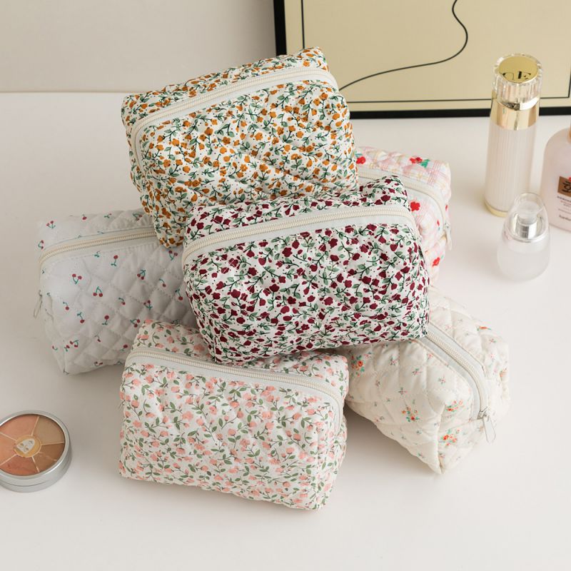 Bolsa De Almacenamiento Floral De Algodón