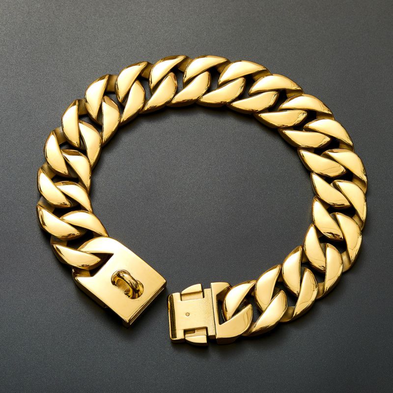 Collar Para Mascotas Con Cadena De Acero Inoxidable