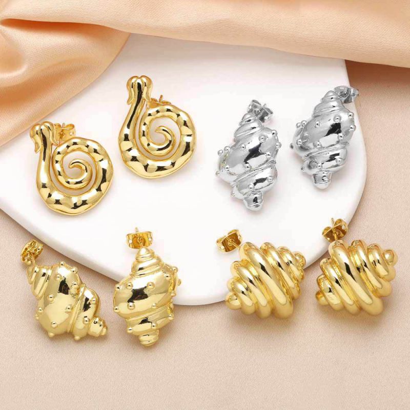 Pendientes Hilo Geométrico Cobre
