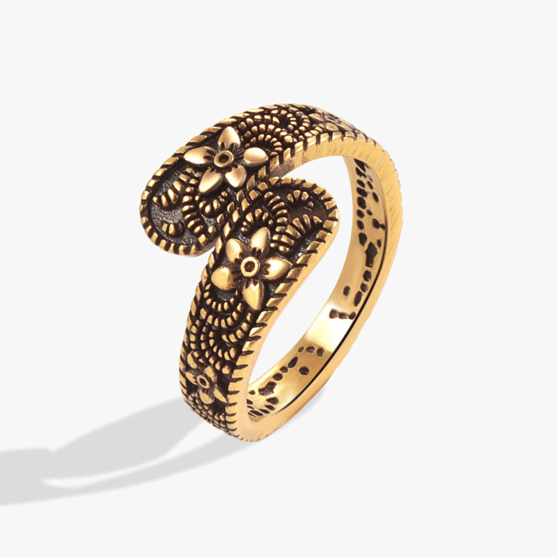 Anillo Abierto Flor De Cobre