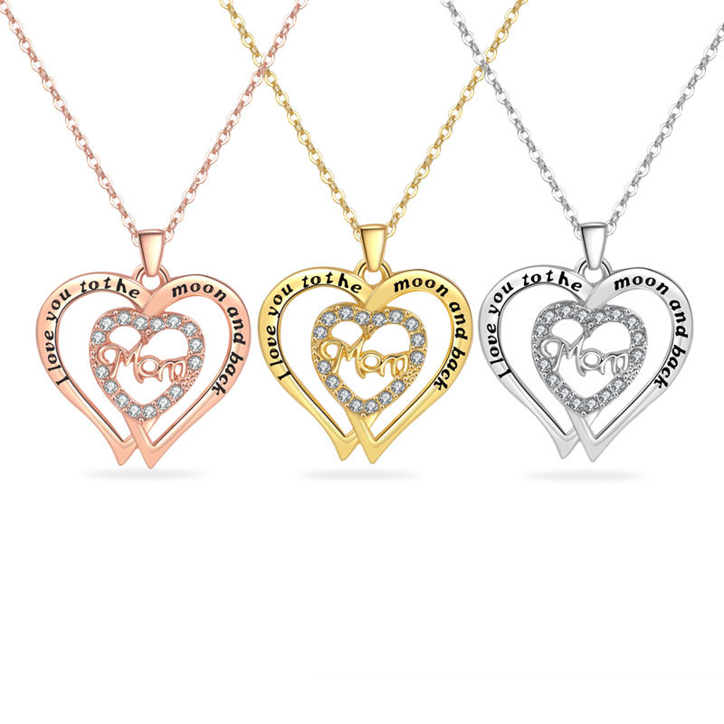 Collar De Corazón De Diamantes De Cobre