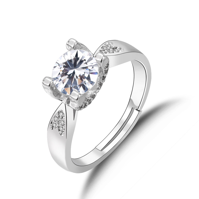 Anillo Redondo De Diamantes De Cobre