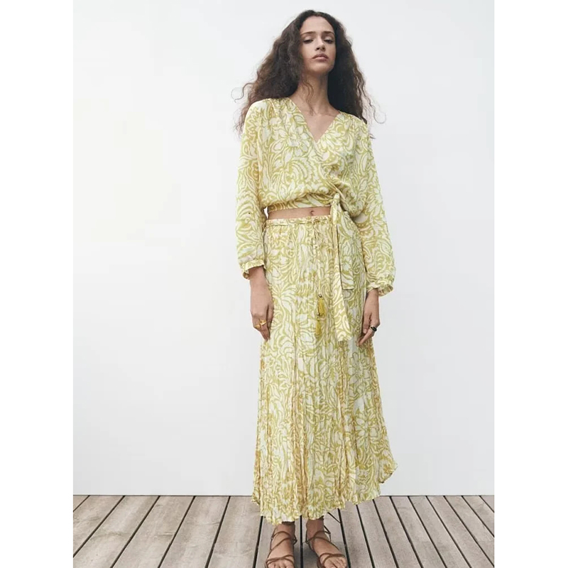 Falda Con Lazo Estampado