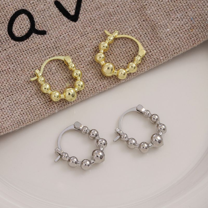 Fashion Gold Metal Geometric Round Earrings
