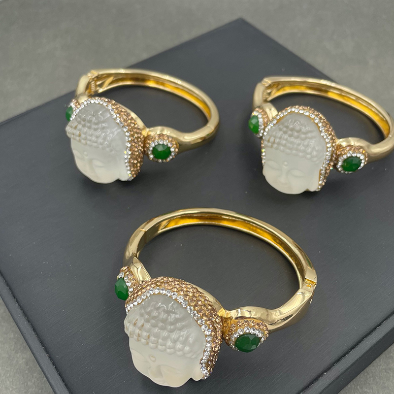 Fashion Buddha Head Buddha Head Diamond Bracelet