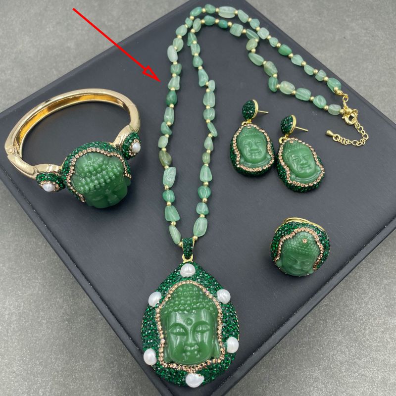 Fashion Earrings Glass Beaded Buddha Head Earrings