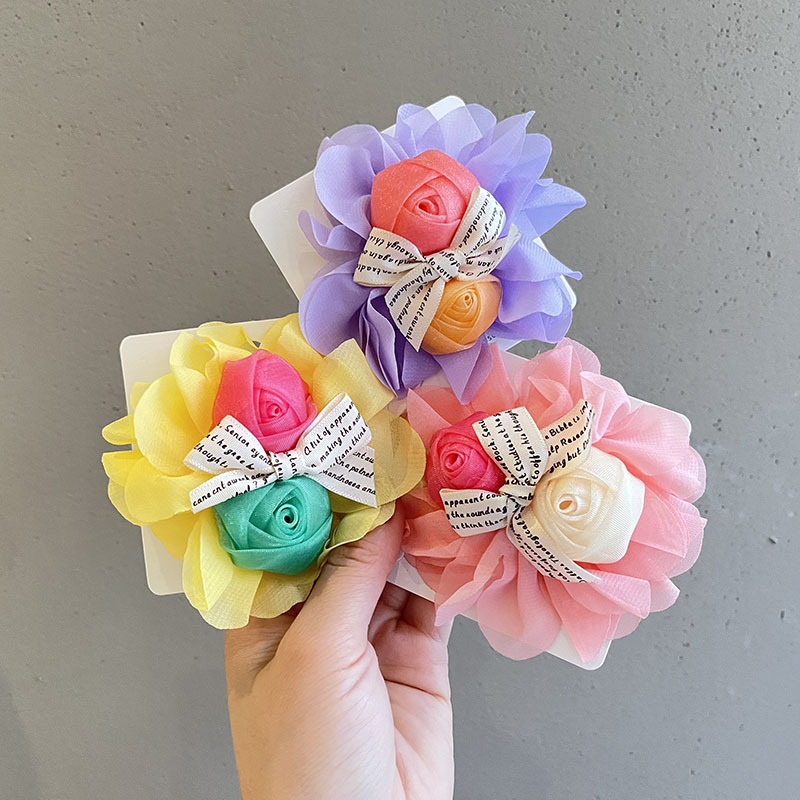 Fashion Pink Hairpin Children's Colorful Flower Hairpin