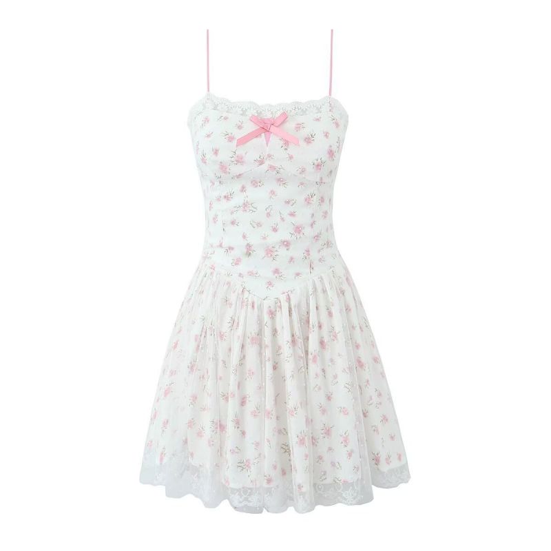 Falda Floral De Poliéster