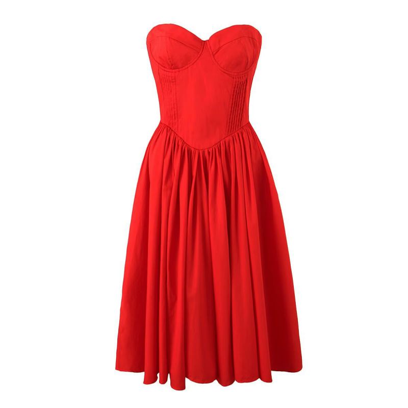 Vestido Largo Con Top De Tubo De Algodón