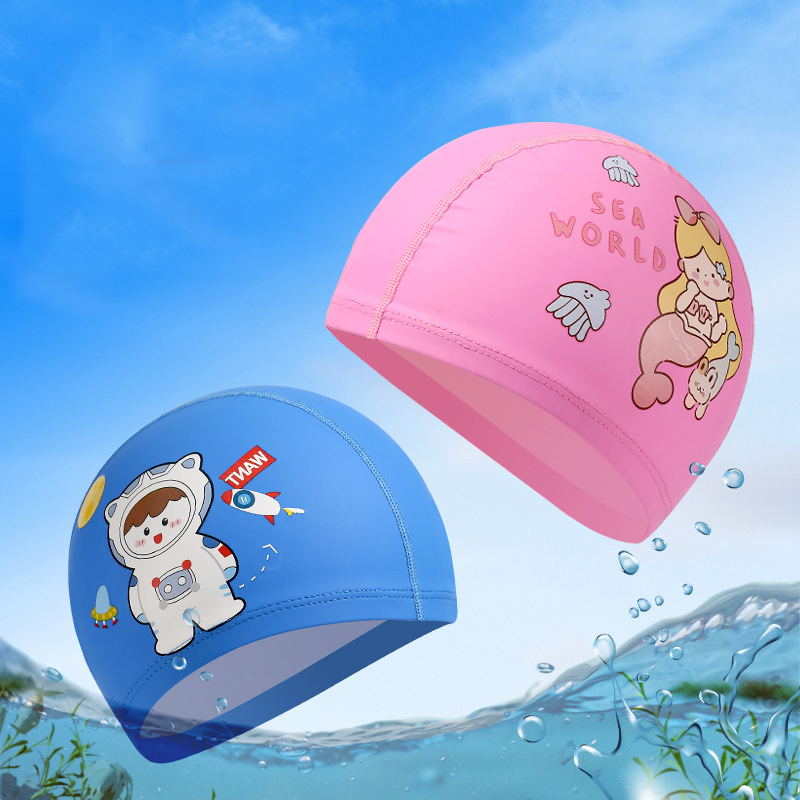 Conjunto De Gorro De Baño + Gafas + Tapones Para Los Oídos Para Niños Con Estampado De Pu