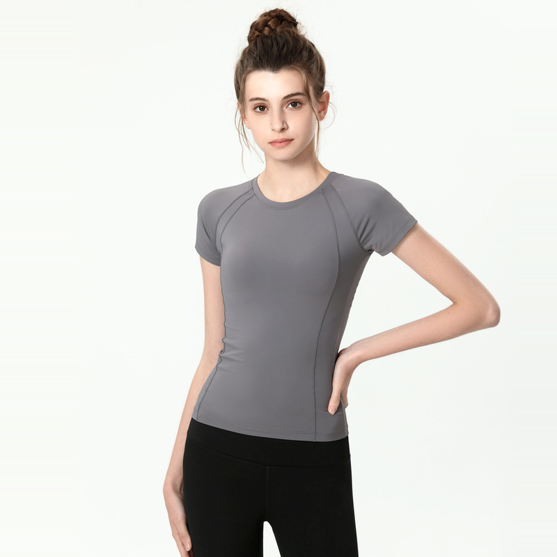 Cuello Redondo Yoga Manga Corta