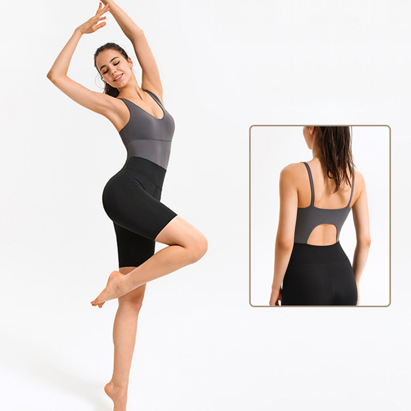 Body De Yoga Con Cintura Alta Y Bloques De Colores Combinados