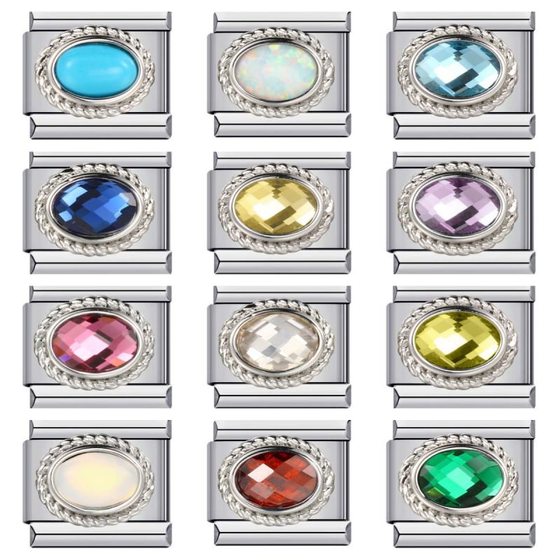 Fashion November Stainless Steel Square Module Diy Pendant