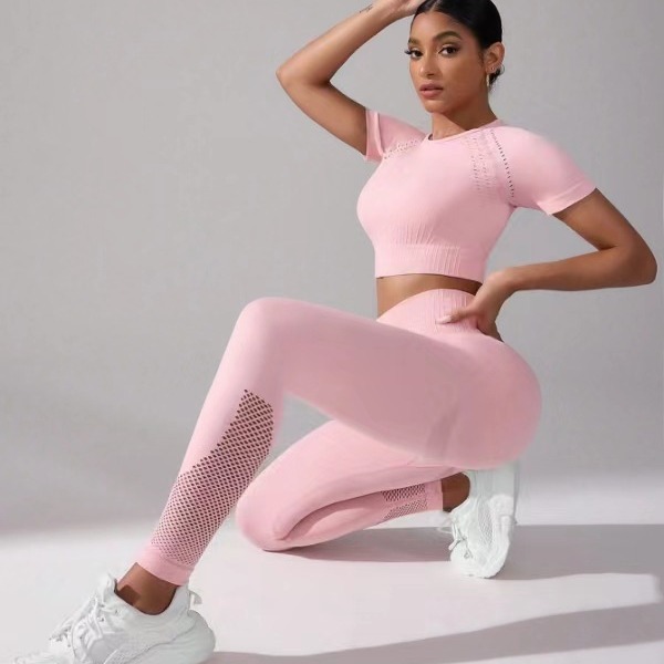 Traje De Yoga Con Pantalón De Manga Corta Hueco