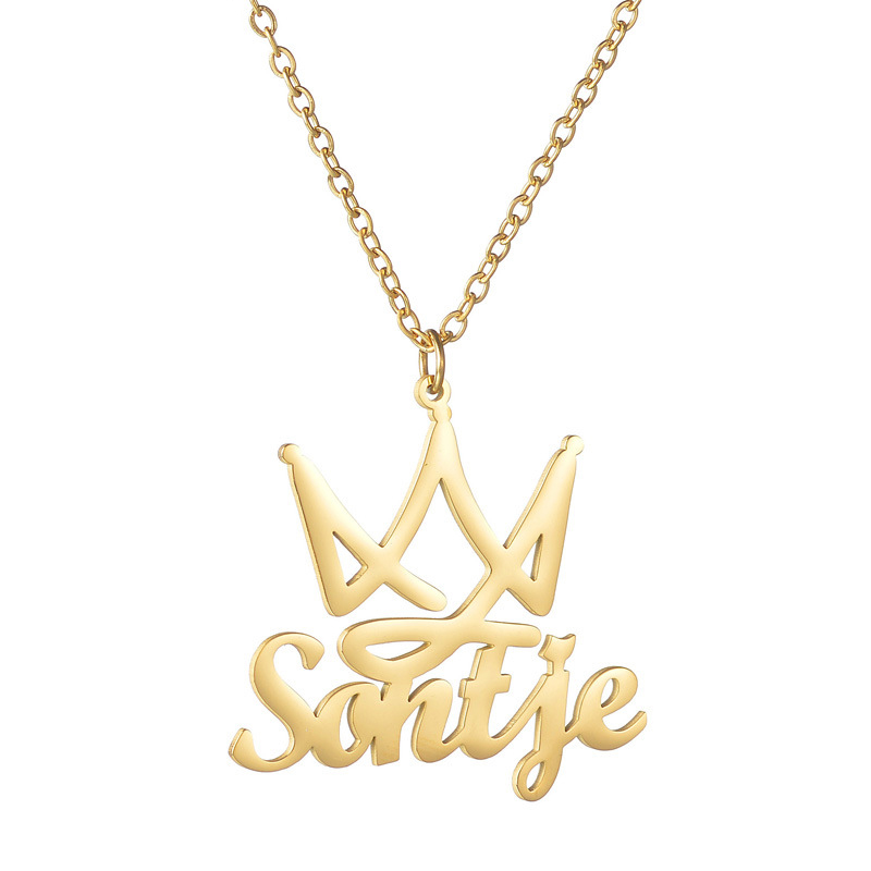 Collar De Letras De Acero Inoxidable (personalizado Envío Entre 7 Y 10 Días Sin Límite De Letras)