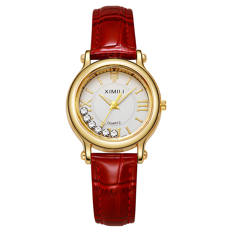 Reloj Redondo Para Hombre Con Esfera De Diamantes.