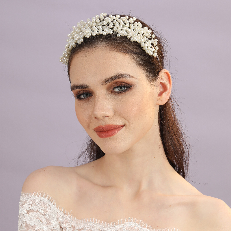 Diadema Trenzada De Perlas