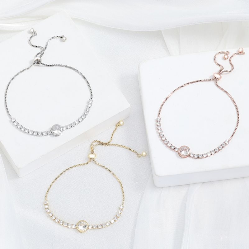 Fashion Silver * Bracelet Copper Claw Chain Bracelet With Zirconia