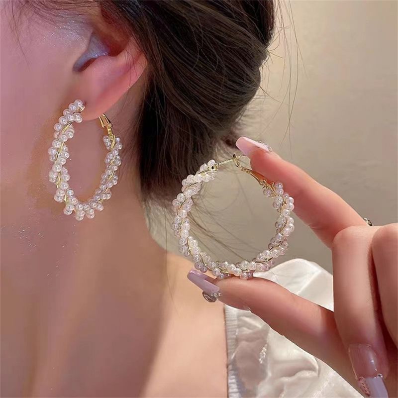 Fashion Pearl Ear-rings Coil Pearl Earrings