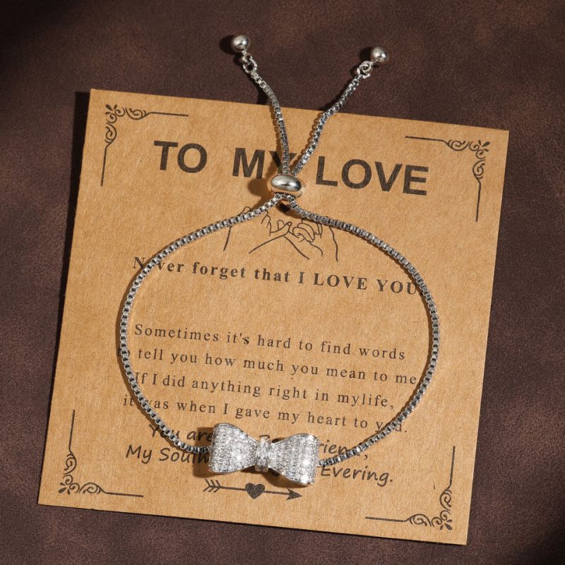 Fashion Silver * Bracelet Copper Inlaid Zirconium Knotted Bracelet