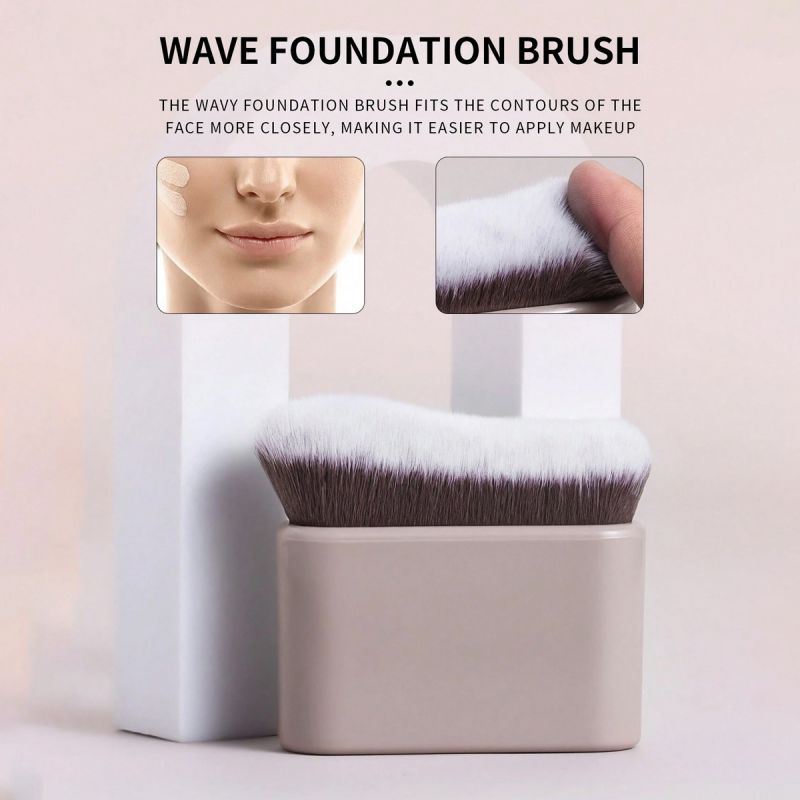 Fashion Single-arc-milk Tea Color Single Curved Makeup Brush