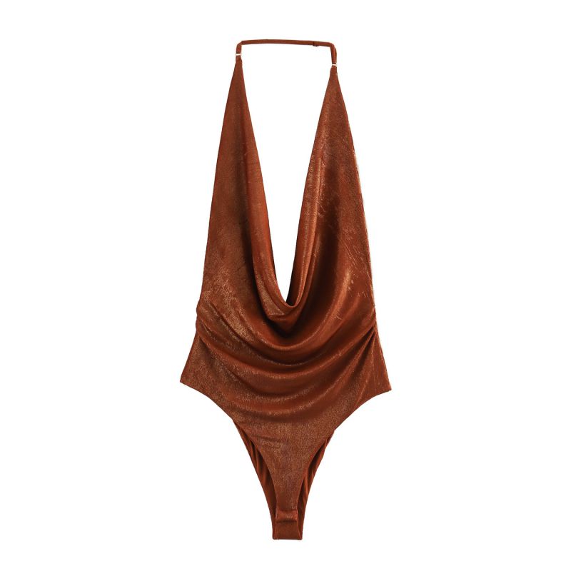 Body Metalizado Con Cuello Vuelto